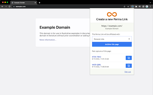 Example Domain coordination 