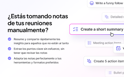 Tactiq: tomador de notas con IA para Google Meet, Zoom y MS Teams
