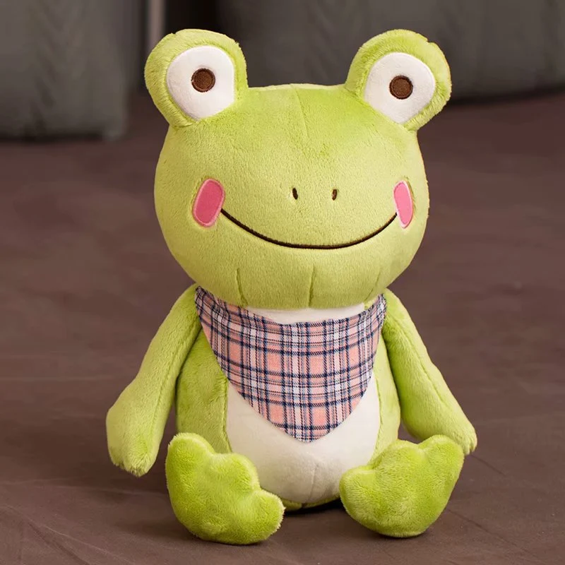 Schattige Kikkersjaal Pop Knuffel Een Leuke Kleine Kikker Knuffel Perfect om Cadeau te Geven Zacht en Knuffelbaar Speelgoed