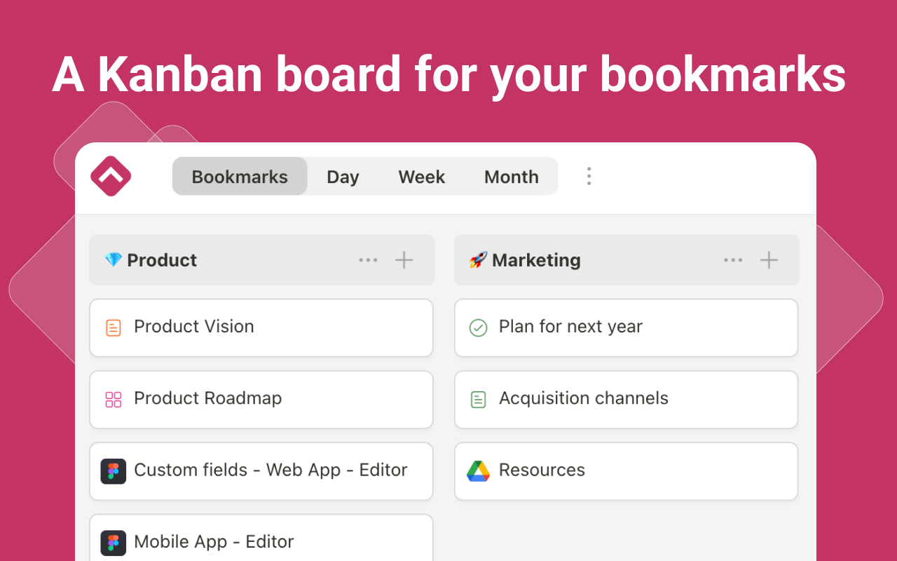 Upbase - Bookmarks, Tasks, Notes, Calendar Preview image 2