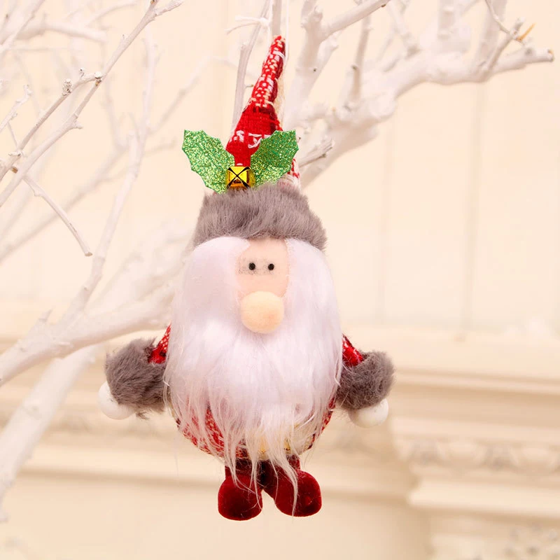 Pendentif de Noël Petit Poupée Debout en Tissu Mousse Décoratif, parfait pour décorer et célébrer Noël.