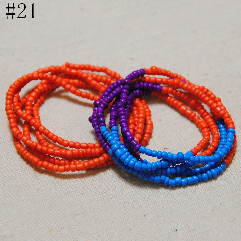 Title 6, Wild multicolour kralen body chain, rijstkralen...
