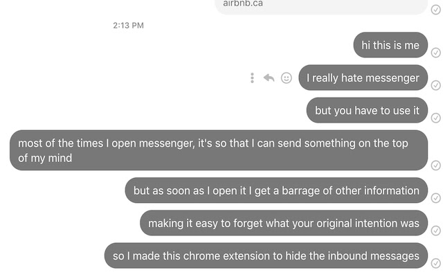 Calm messenger chrome extension