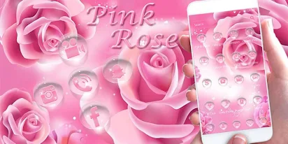 Pink Rose Launcher Theme Apps On Google Play