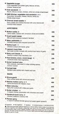 Omr Kitchen & Bar - Fairfield By Marriott Chennai Omr menu 2