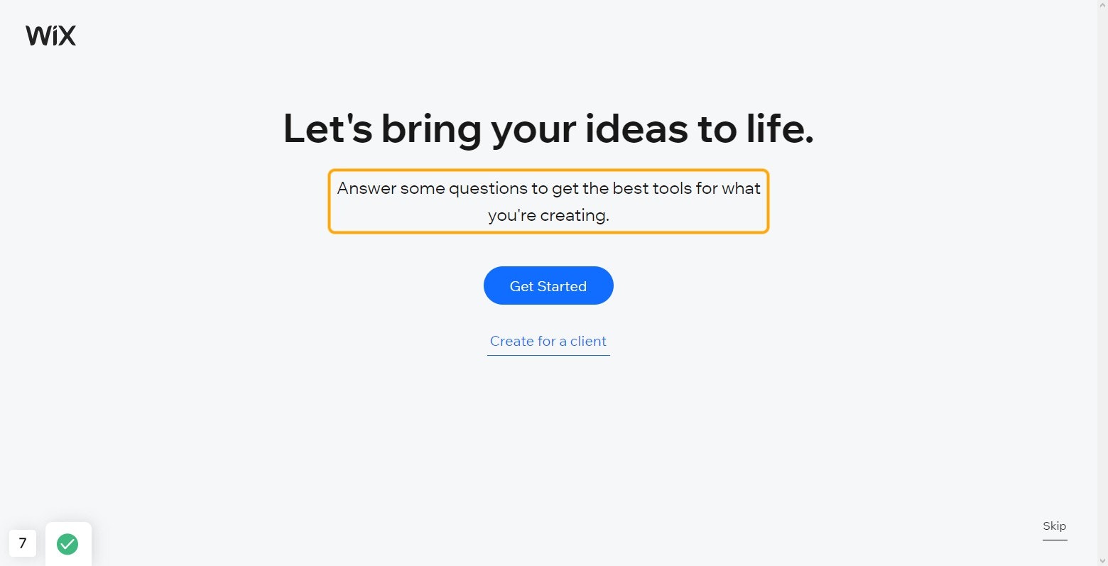 Click on Answer some questions to get the best tools for what you're creating.