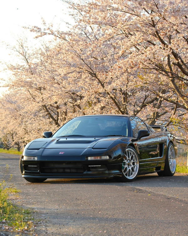 NSXの桜とコラボ・桜・NSX NA1・タイテック・GT-009に関するカスタム事例の投稿画像1枚目