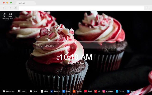 Cup cake pop HD food new tab page theme