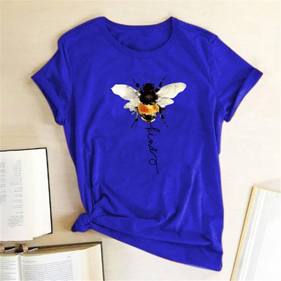 Populaire losse hardloop T-shirt met 3D-geprinte bijenmode, casual en comfortabel, perfect voor dagelijks gebruik en sport