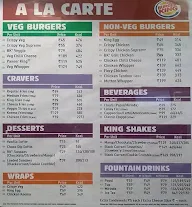 Burger King menu 1