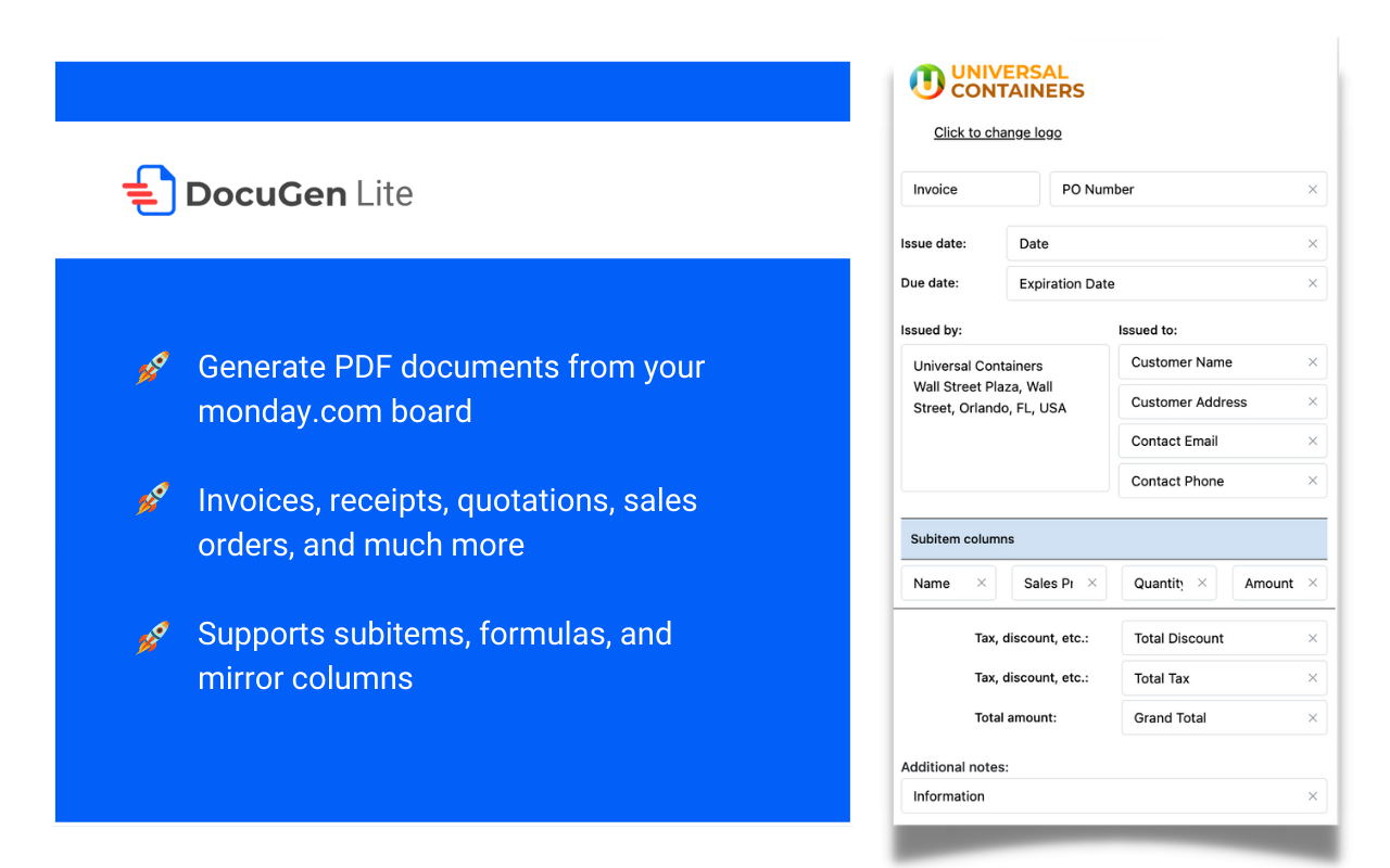 DocuGen Lite for monday.com Preview image 2