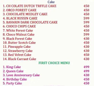 Cake Ghar menu 1