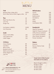 Coffee Tantra menu 1
