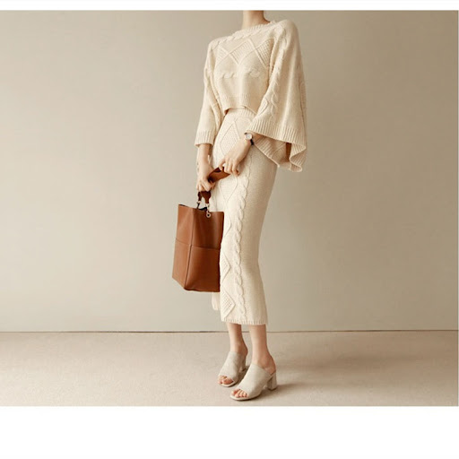 Title 9, Womens Cable-Knit Sweater Coat & Wool Skirt, a...