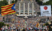 A general view of the pro-independence rally in Barcelona, Spain. File photo.