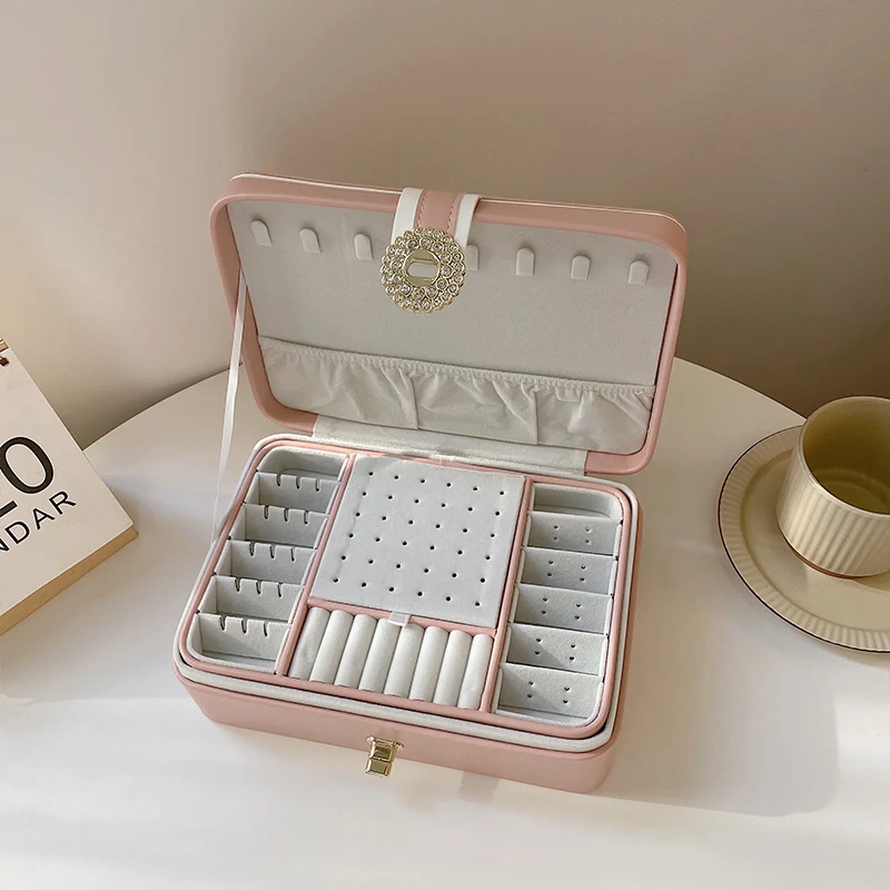 Jewelry Box Multi-Layer Large Capacity Exquisite Portable Storage Box