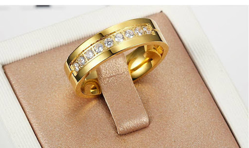 Title 6, Stainless Steel Accessories Fashion 18K Ring fo...