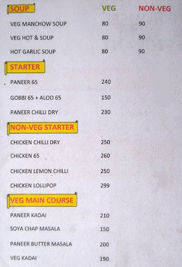 The Biryani Smoke House menu 