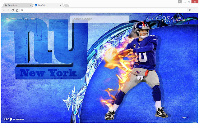 NFL New York Giants Wallpapers Custom New Tab