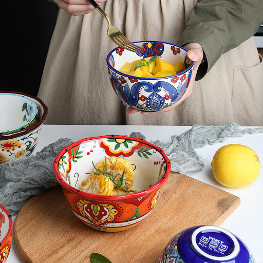 Title 17, New Bohemian Hand-painted Household Ceramic Bow...