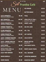 Sai Prantha Cafe menu 1