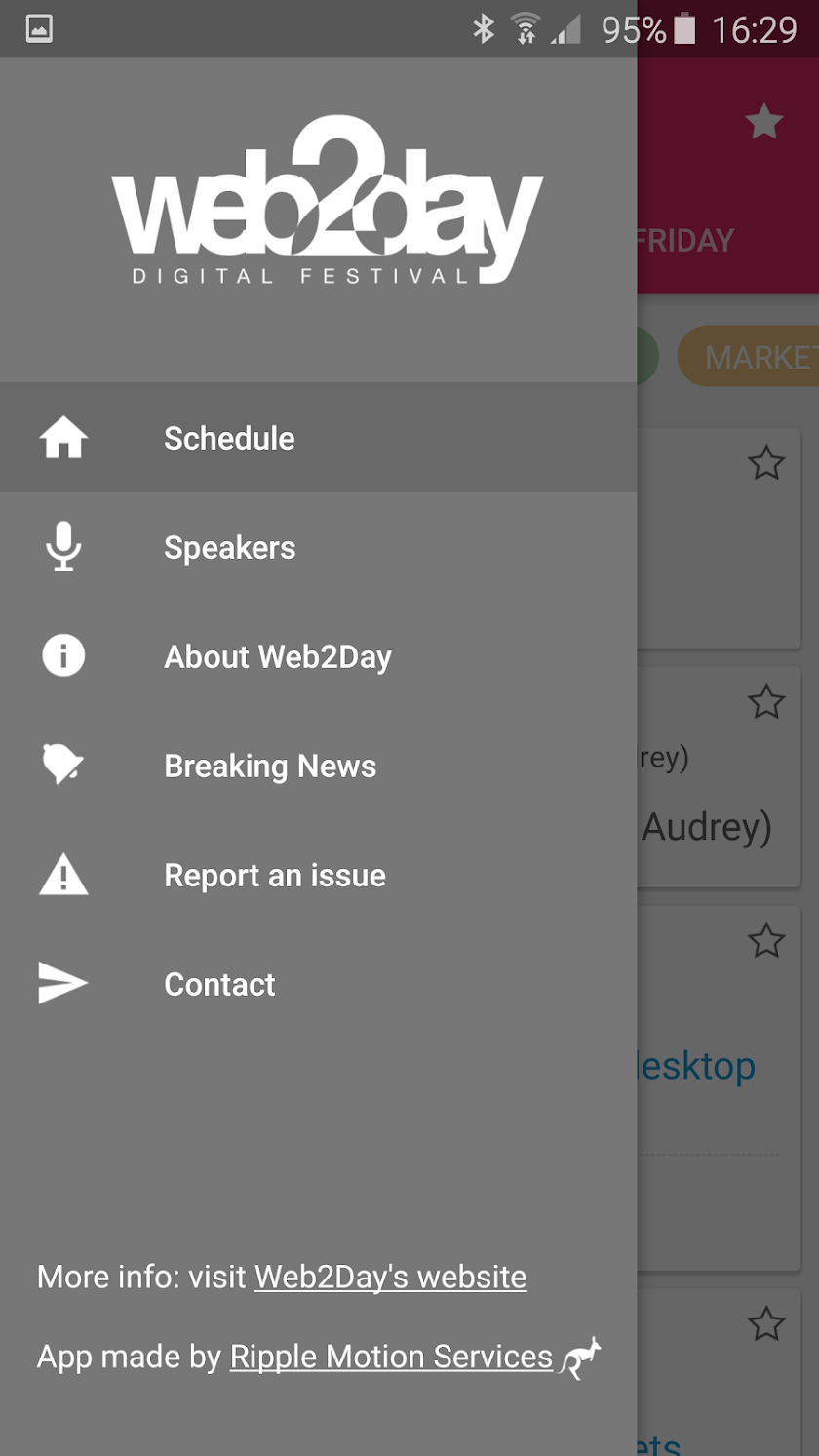 Web2Day Schedule Screen 3