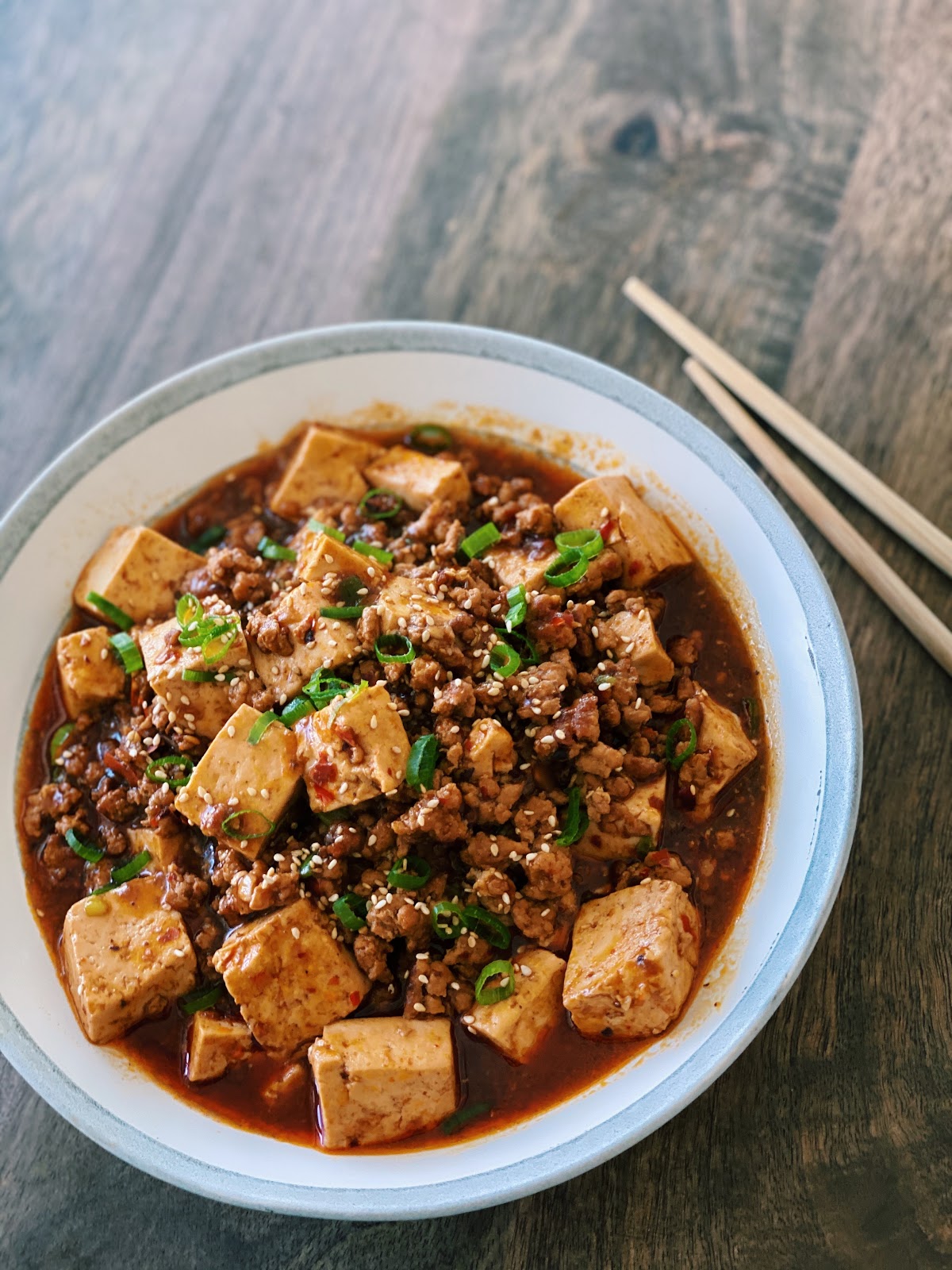 Mapo Tofu - Spicy Pork &amp; Tofu Stew - Tiffy Cooks