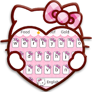 Pink Cute Kitty Cartoon Keyboard Theme 10001002 Icon