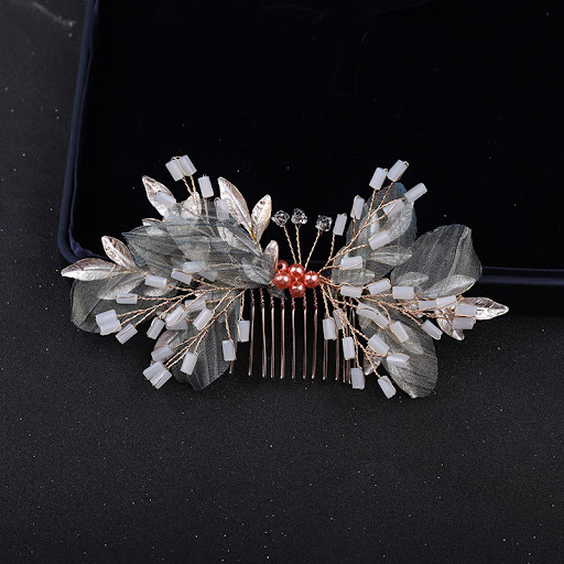 Title 4, Brides high-end handmade alloy hair comb weddi...