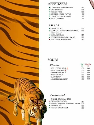 Gufha Restaurant menu 