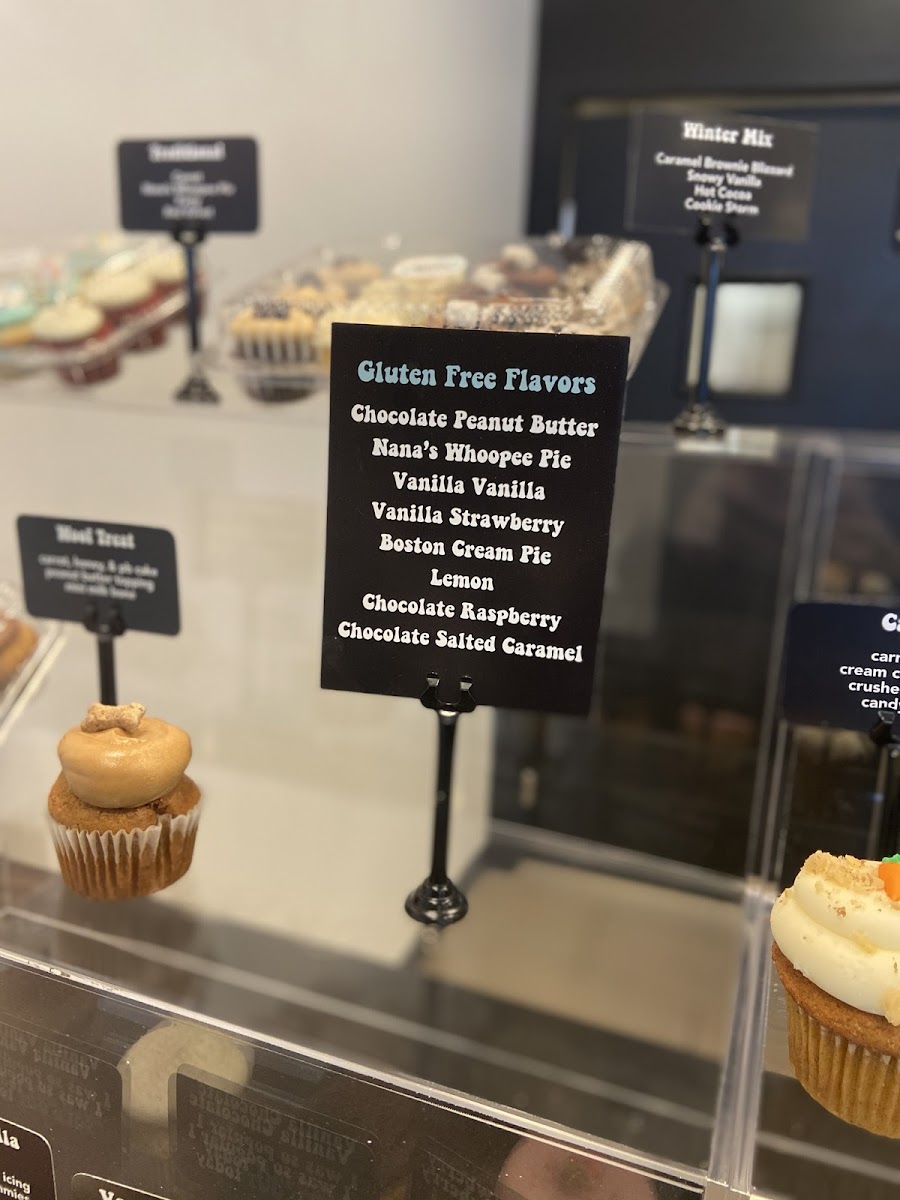 Cupcake Mojo gluten-free menu