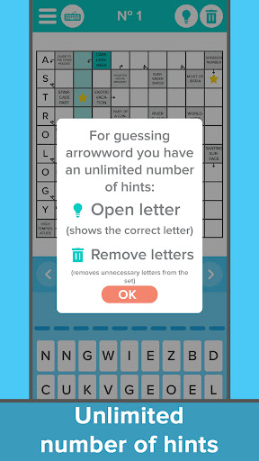 Screenshot Crossword: Arrowword puzzles