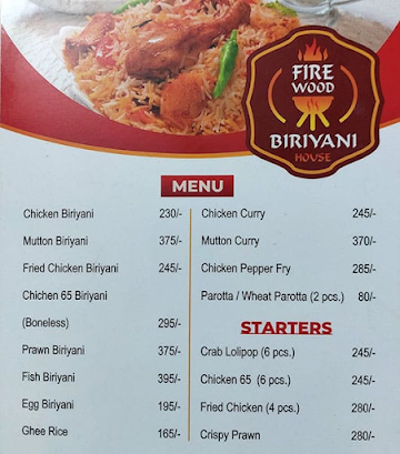 Malabar Point menu 