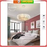 Đèn Chùm Lông Vũ Vòng Tròn 70Cm Phong Cách Bắc Âu Decor Lighting Đã Bao Gồm Bóng Với 3 Chế Độ Ánh Sáng