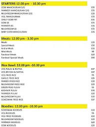 Hotel Akshaya’S Town Bus menu 1