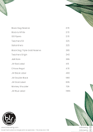 BLR Brewing Co. menu 5