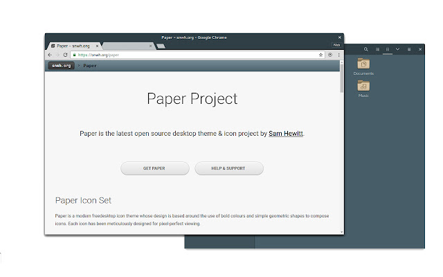 Paper GTK Dark chrome extension