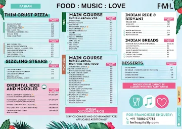 FML - Food Music Love menu 