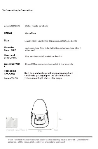 Title 1, Genuine Leather Saddle Bag One-shoulder Crossbo...
