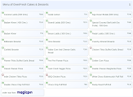 OvenFresh Cakes & Desserts menu 1