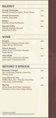 Beyond- Wine & Dine menu 6