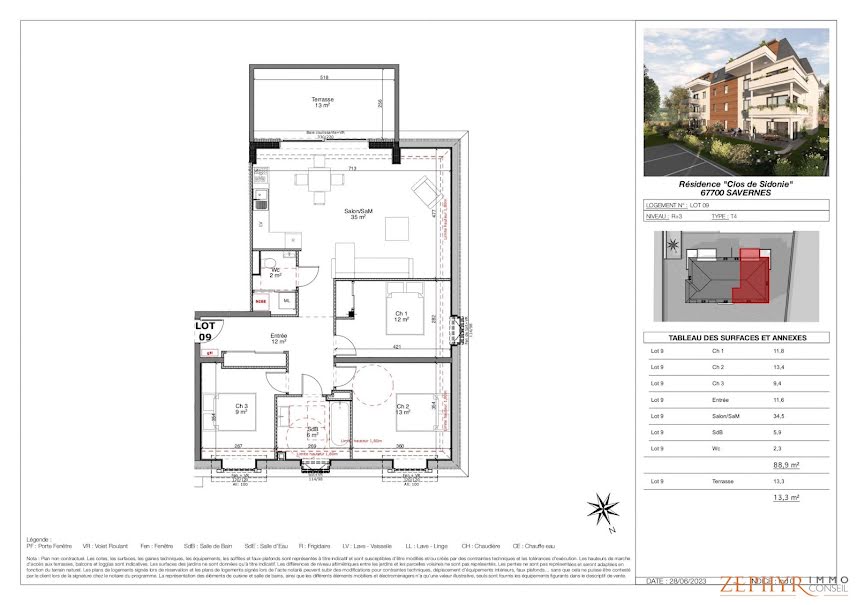 Vente appartement 4 pièces 89 m² à Saverne (67700), 320 400 €