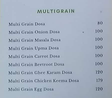 Millet Express menu 