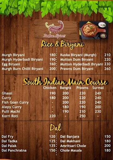 Punjabi Kitchen menu 