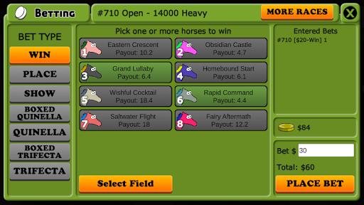 Screenshot Hooves of Fire - Horse Racing