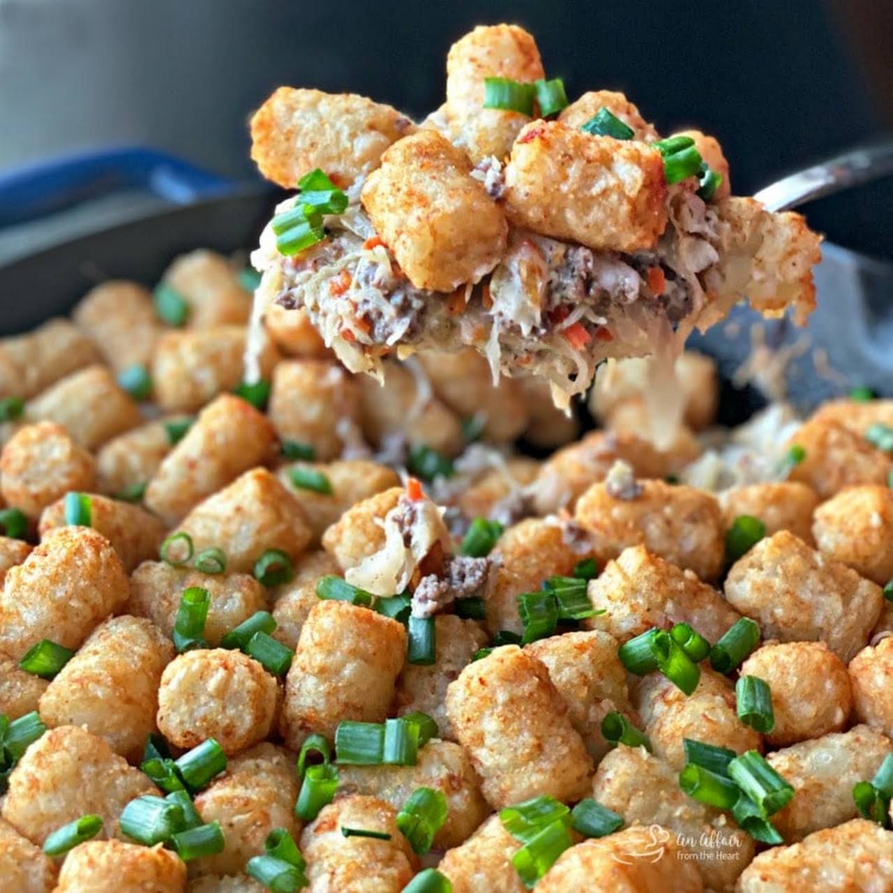 Cheesy Hot Dog Tater Tot Casserole - Spicy Southern Kitchen