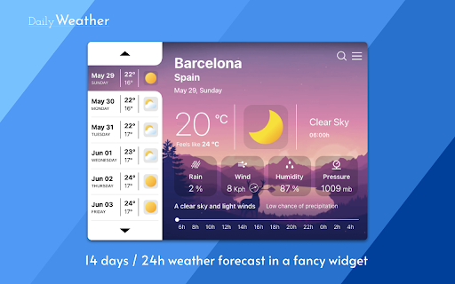 ther Barcelona days weather forecast fancy widget 