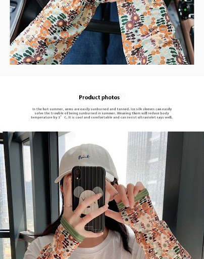 Title 7, Printed Viscose Fiber Sun Protection Oversleeve...