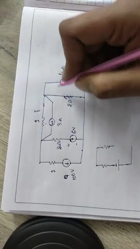 b) Determine the value of current i in the network shown in fig 1b using