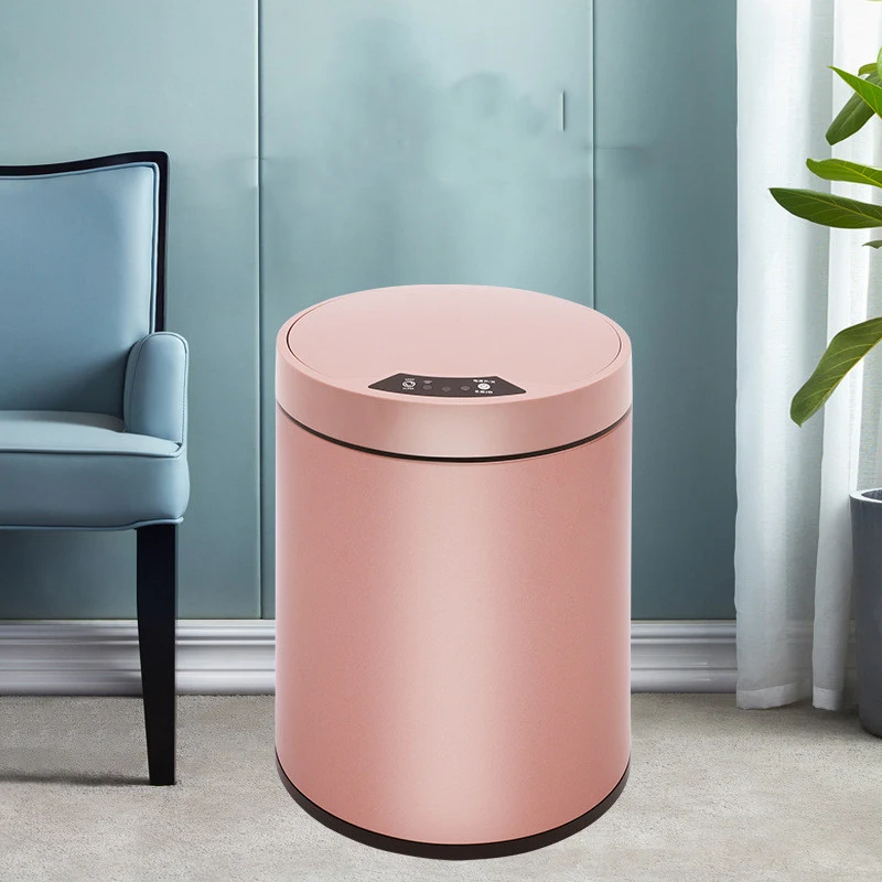 Cubo de basura estilo nórdico con tapa para sala de estar, dormitorio, gran capacidad, baño. Mantén tu hogar limpio y ordenado.